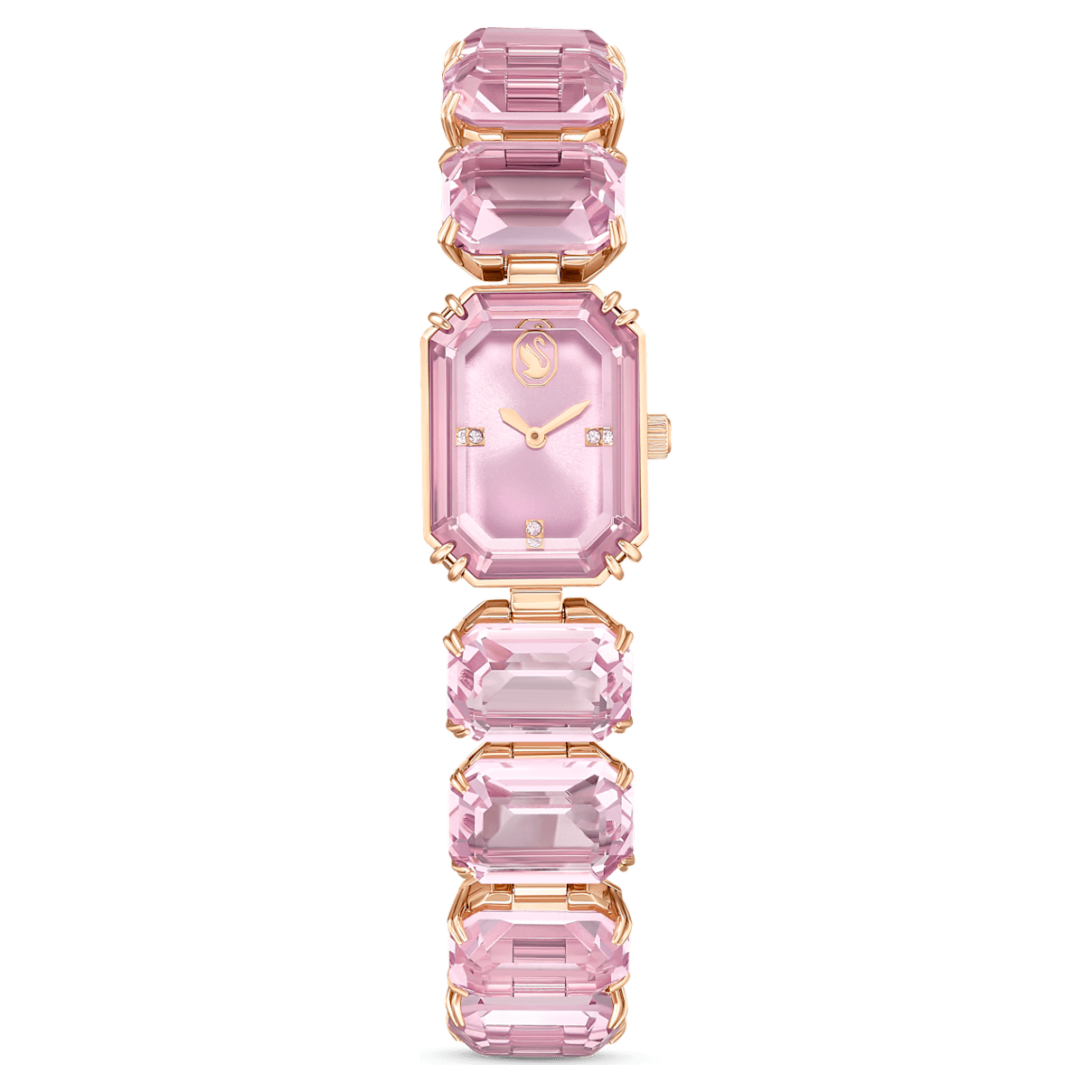 

Swarovski 腕表, 八角形切割手链, 粉红色, 玫瑰金色调润饰