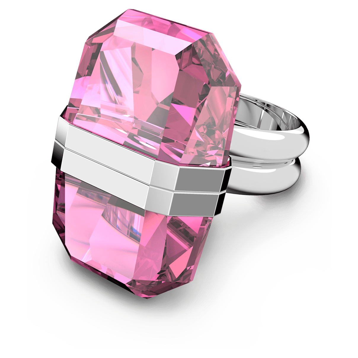 

Swarovski Lucent 戒指, 磁扣, 粉红色, 镀铑