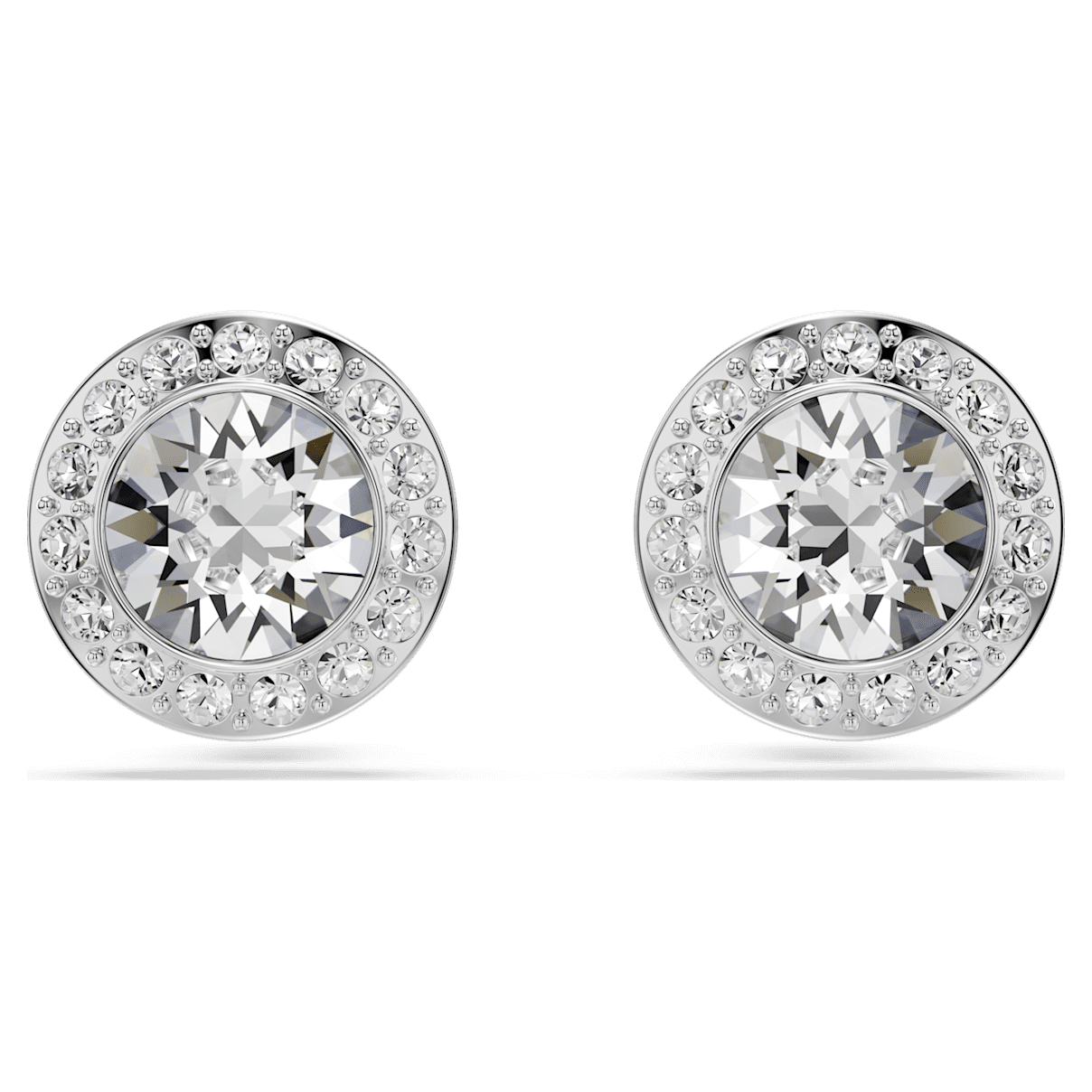 

Swarovski Angelic 耳钉, 圆形切割, 白色, 镀铑