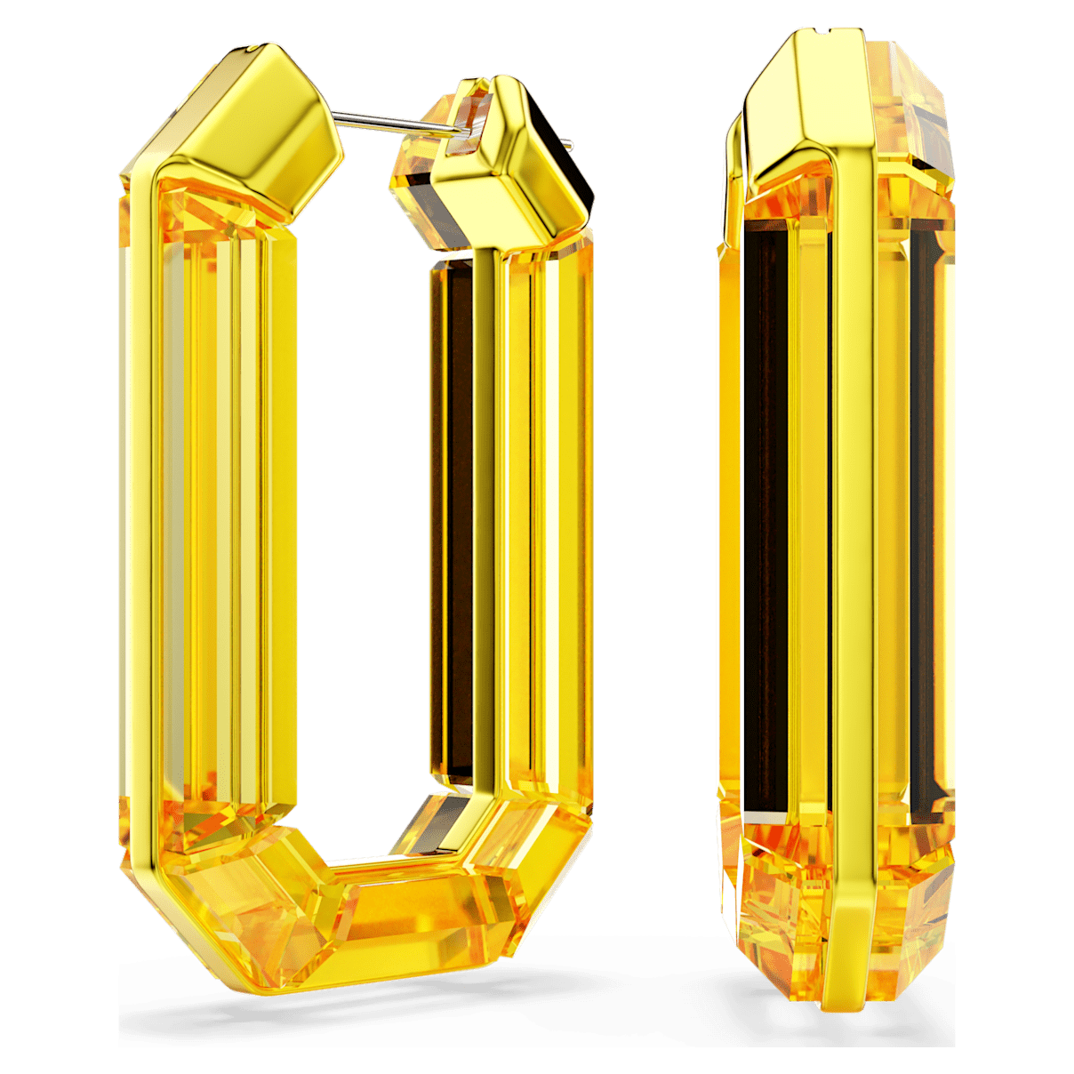 

Swarovski Lucent 大圈耳环, 匠心之作，八边形, 黄色