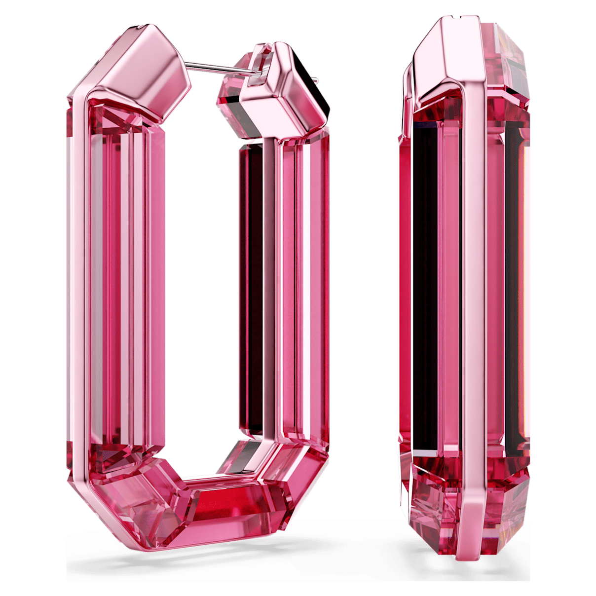 

Swarovski Lucent 大圈耳环, 匠心之作，八边形, 粉红色
