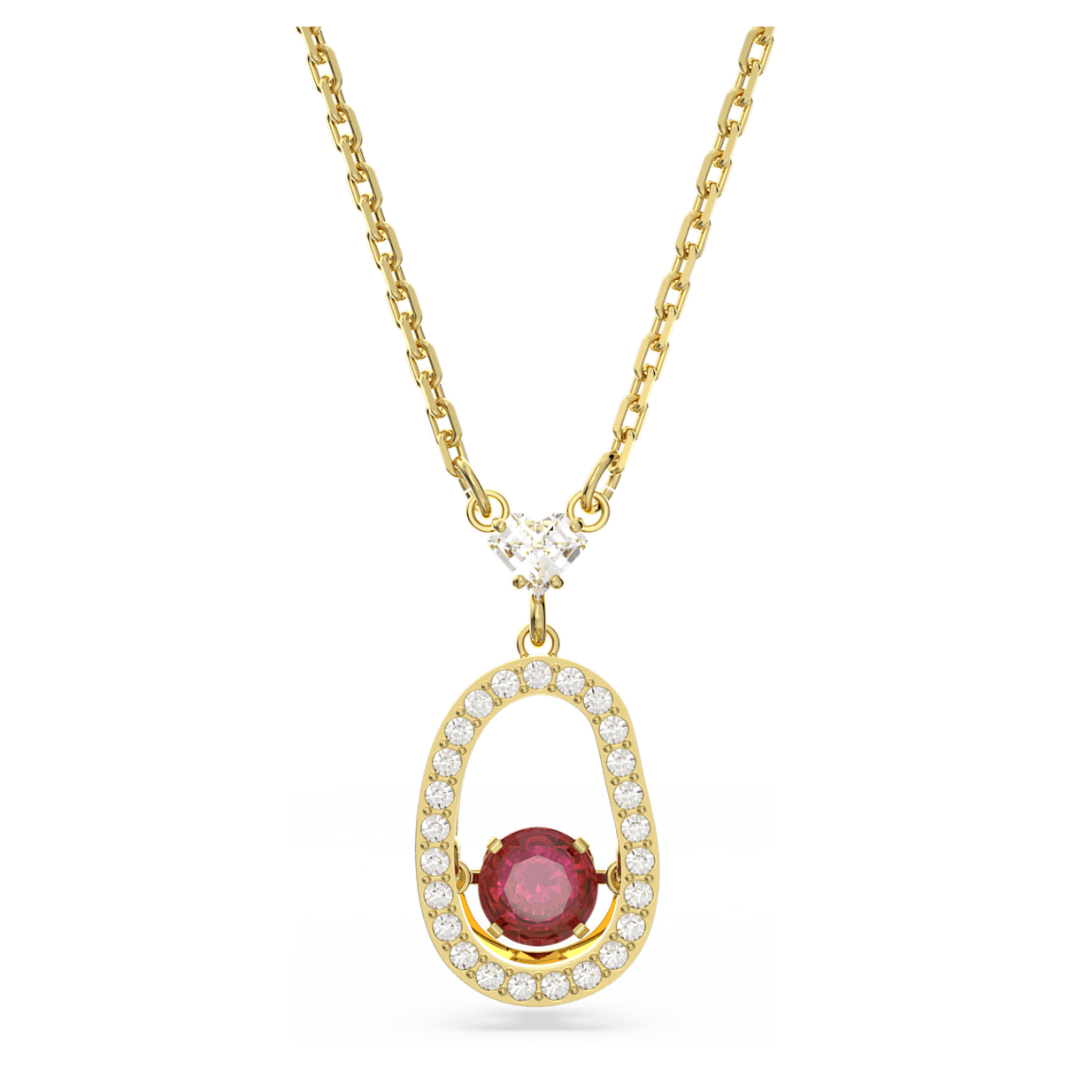 

Swarovski Cariti 链坠, 红豆, 红色, 镀金色调