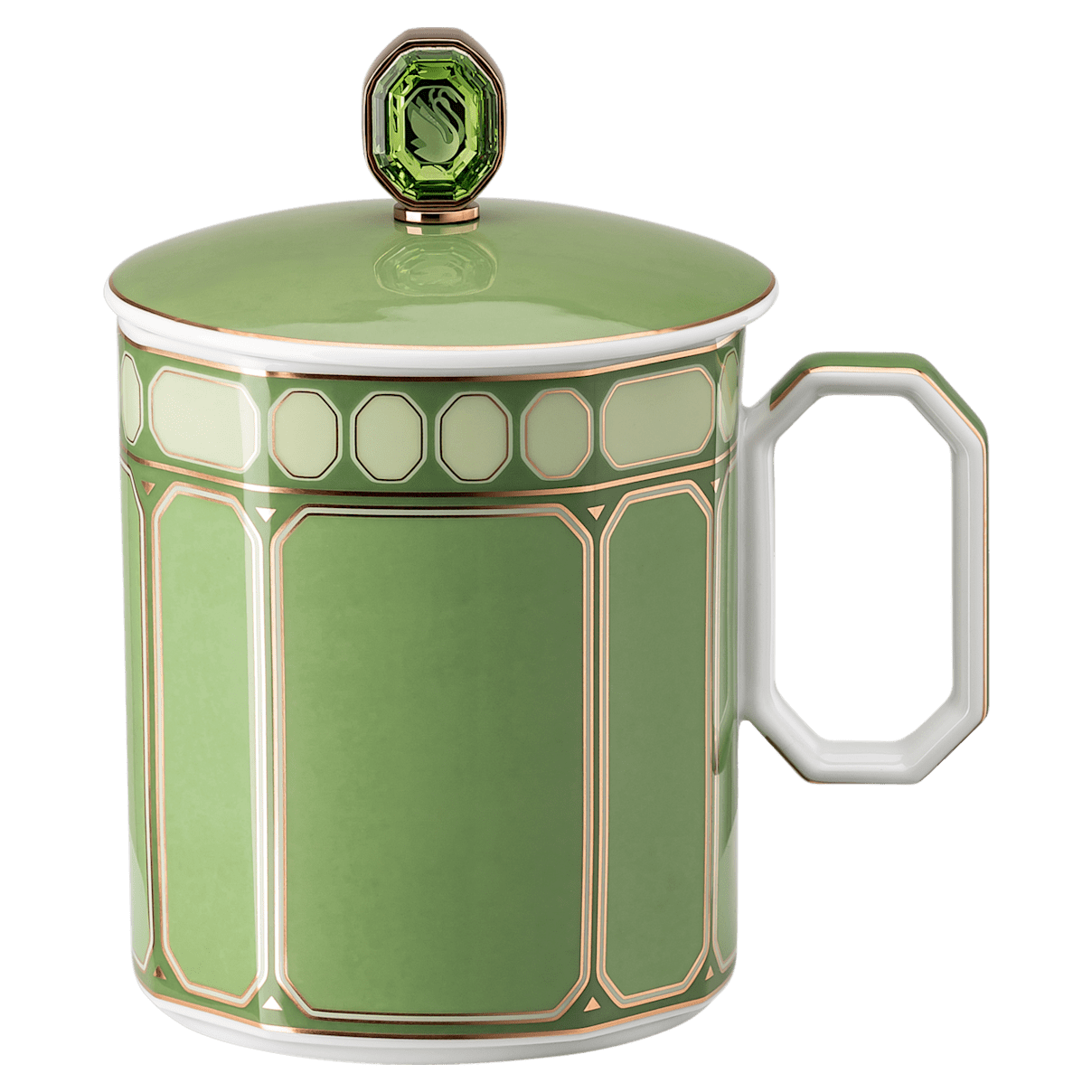 

Swarovski Signum 有盖大杯, 瓷器, 绿色