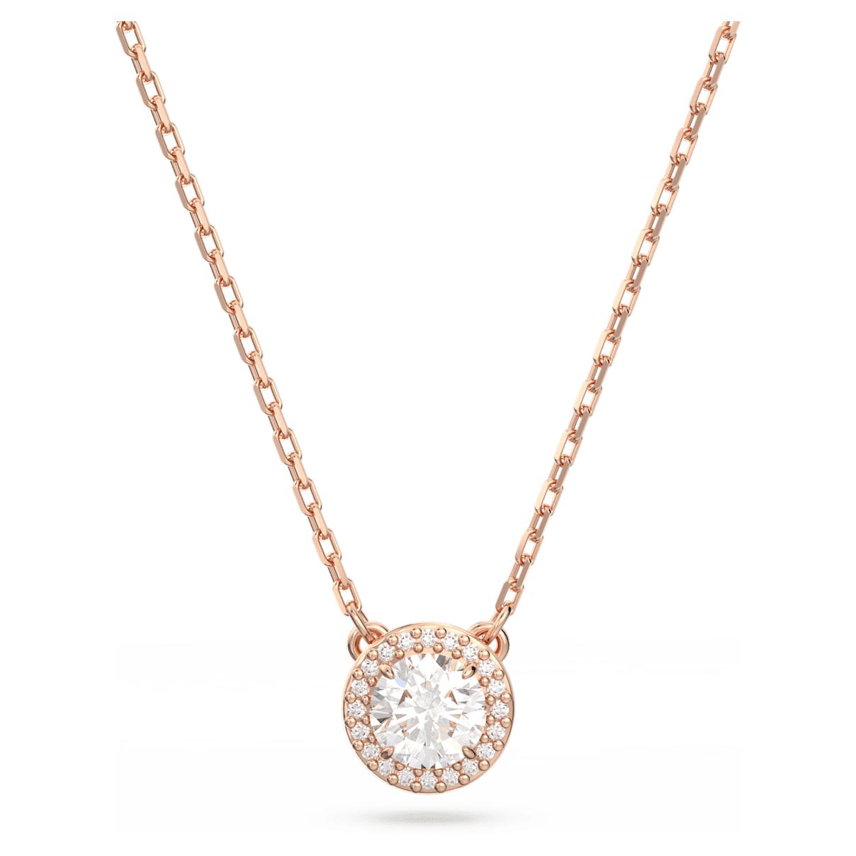 

Swarovski Constella 链坠, 圆形切割, 白色, 镀玫瑰金色调