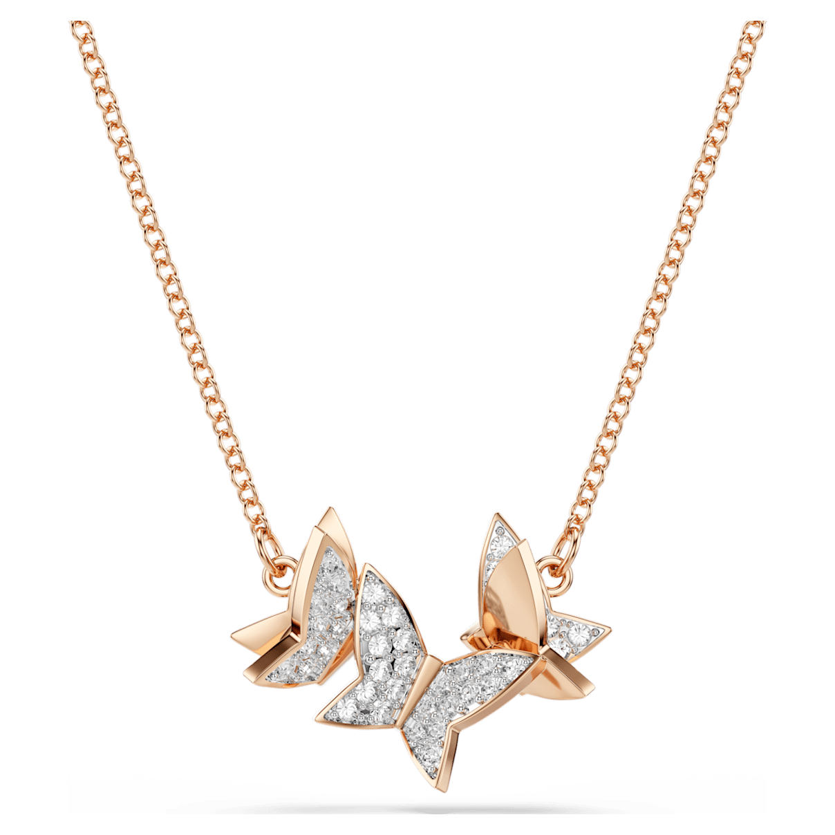 

Swarovski Lilia 项链, 蝴蝶, 白色, 镀玫瑰金色调