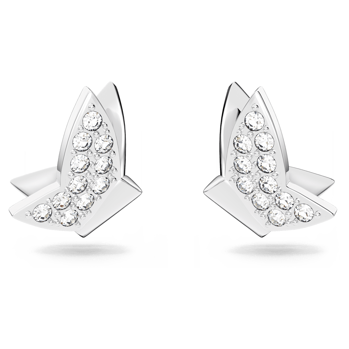 

Swarovski Lilia 耳钉, 蝴蝶, 白色, 镀铑