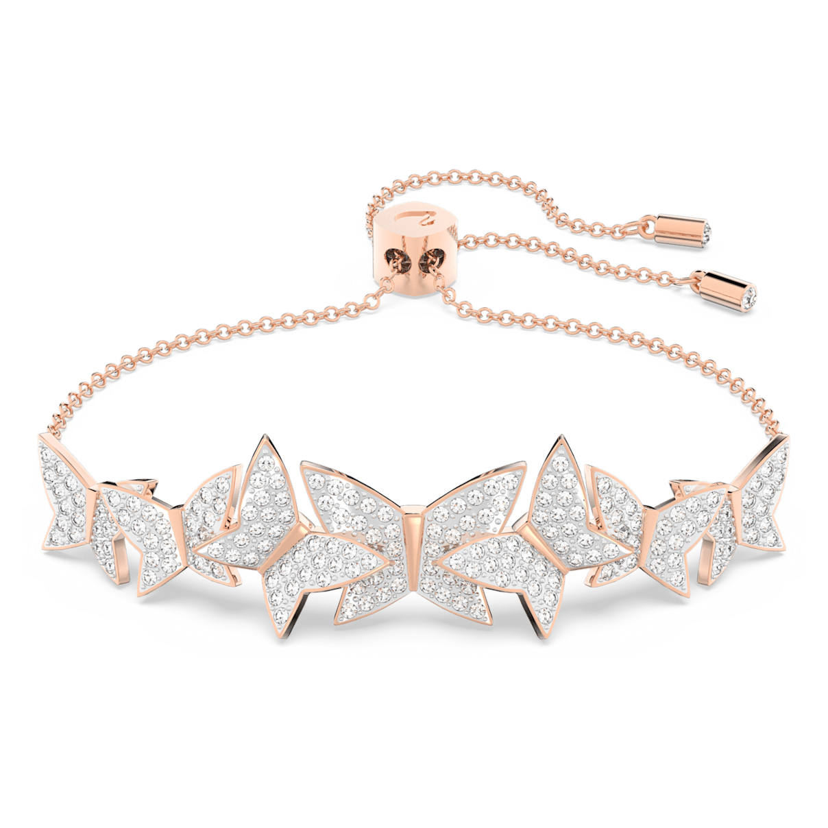 

Swarovski Lilia 手链, 蝴蝶, 白色, 镀玫瑰金色调