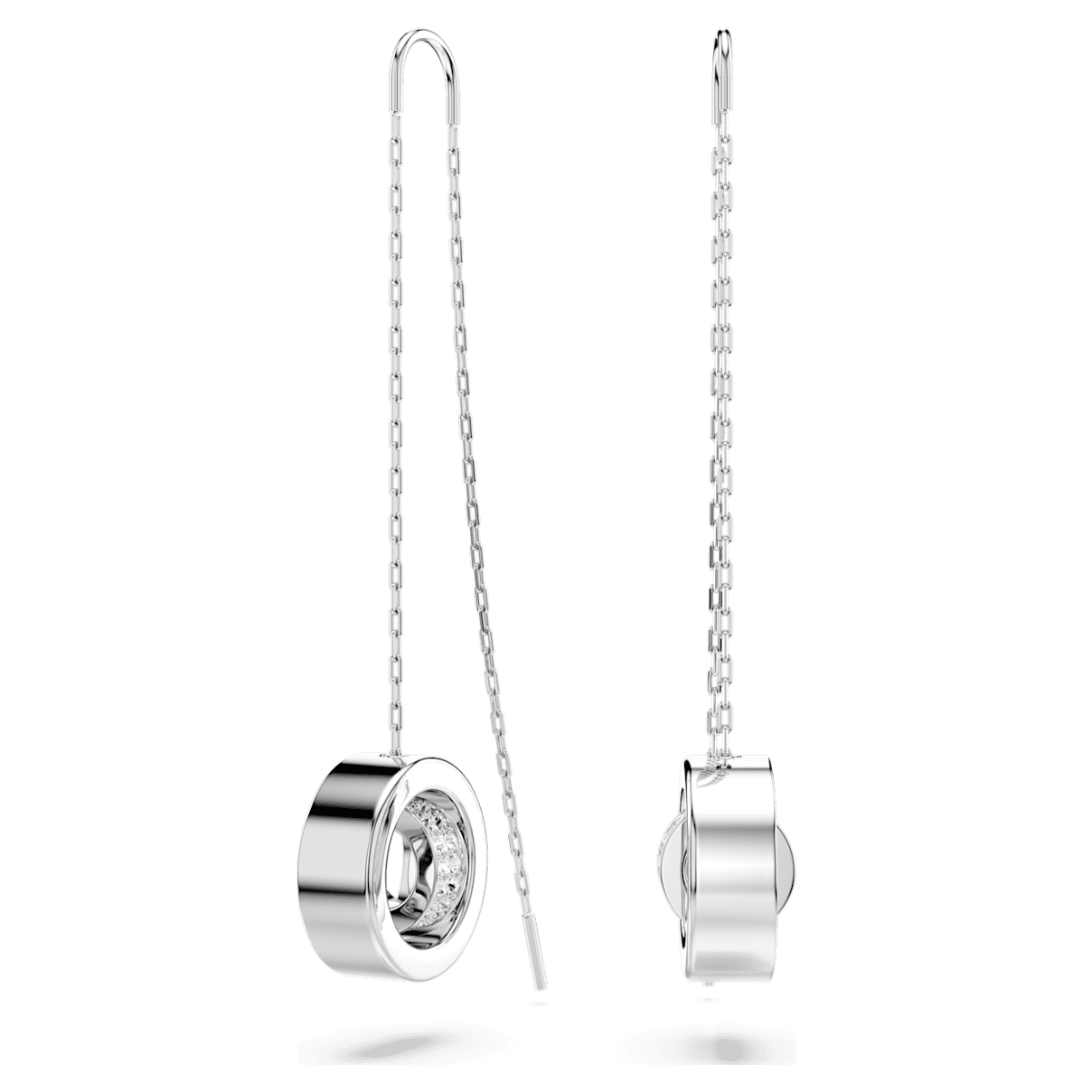 

Swarovski Hollow 水滴形耳环, 短, 白色, 镀铑