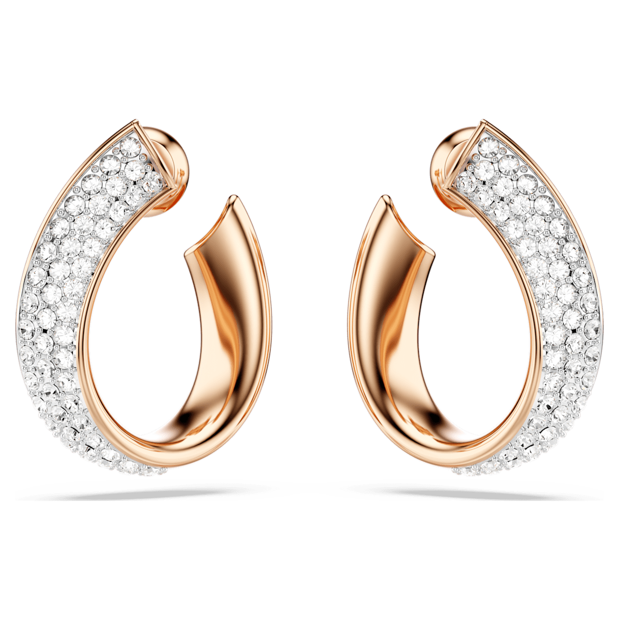 

Swarovski Exist 大圈耳环, 小码, 白色, 镀玫瑰金色调