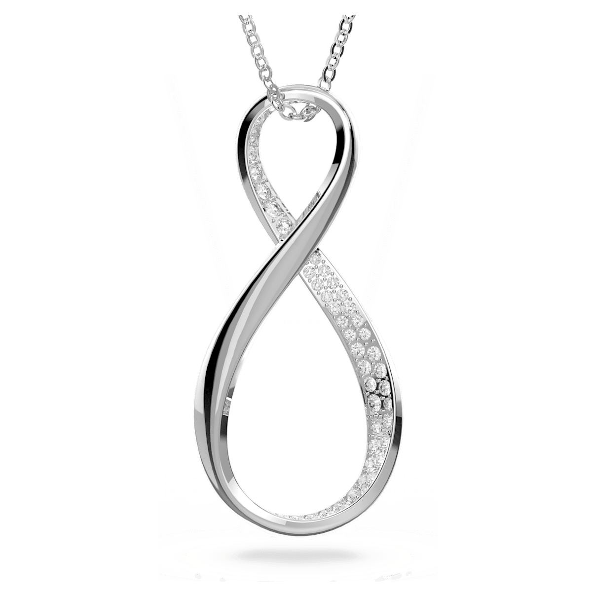 

Swarovski Exist 链坠, Infinity, 白色, 镀铑