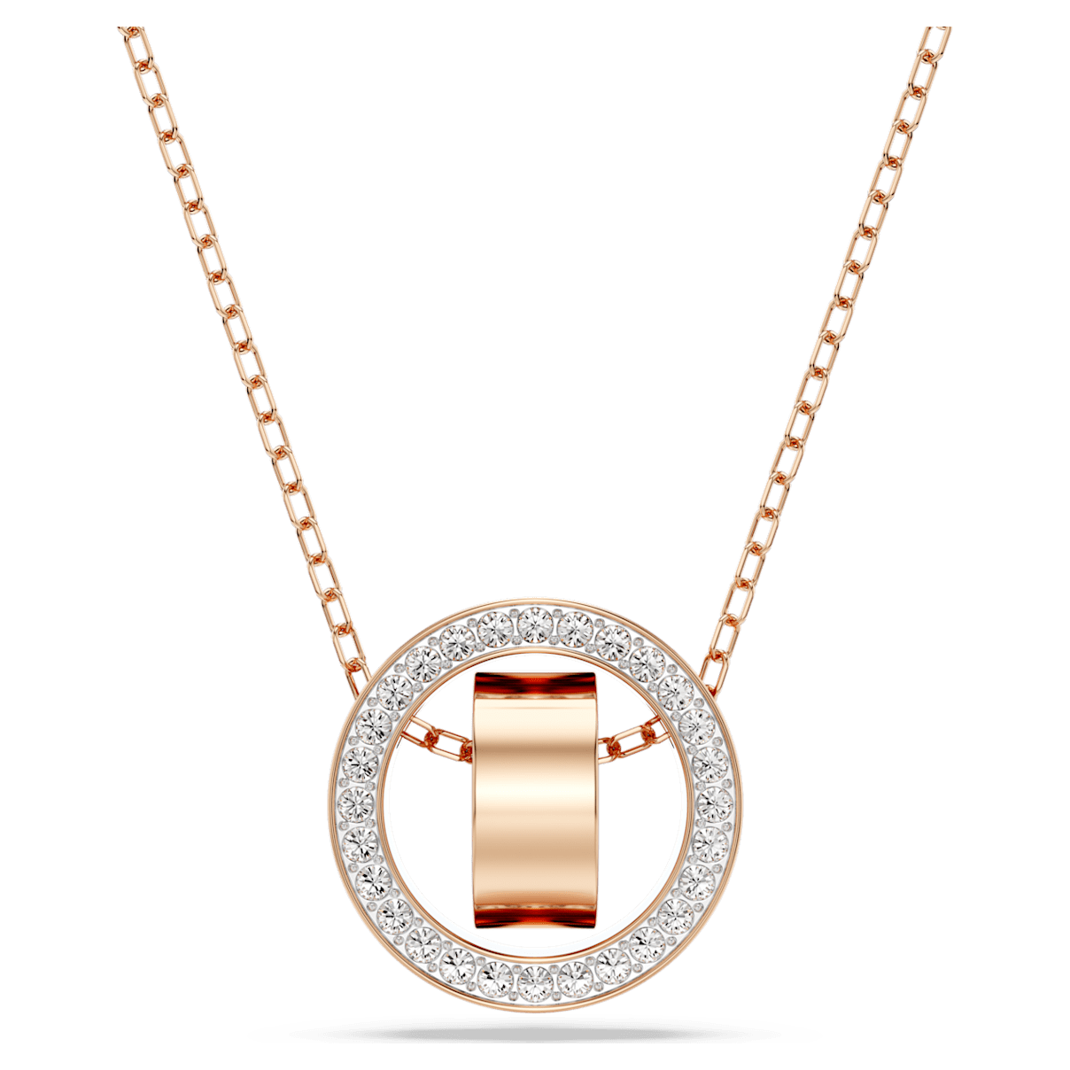 

Swarovski Hollow 链坠, 白色, 镀玫瑰金色调