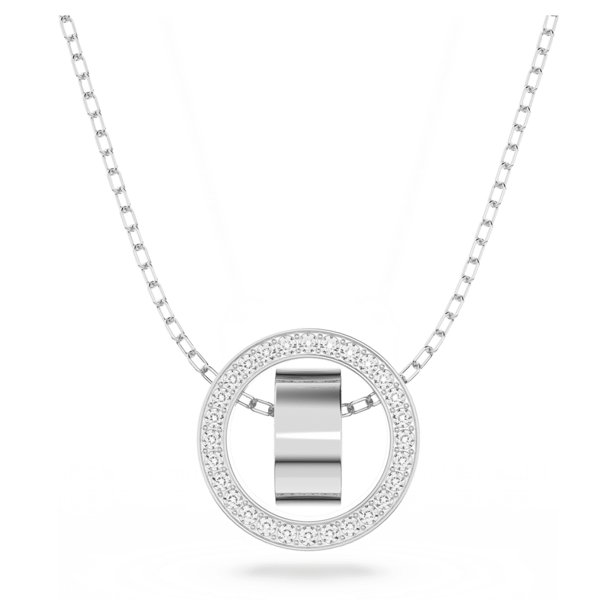 

Swarovski Hollow 链坠, 白色, 镀铑