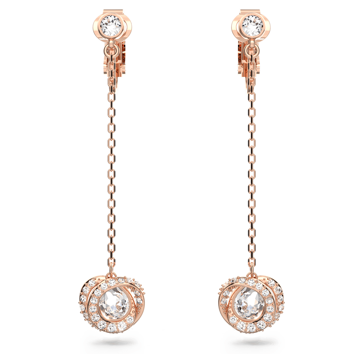 

Swarovski Generation 夹式耳环, 白色, 镀玫瑰金色调