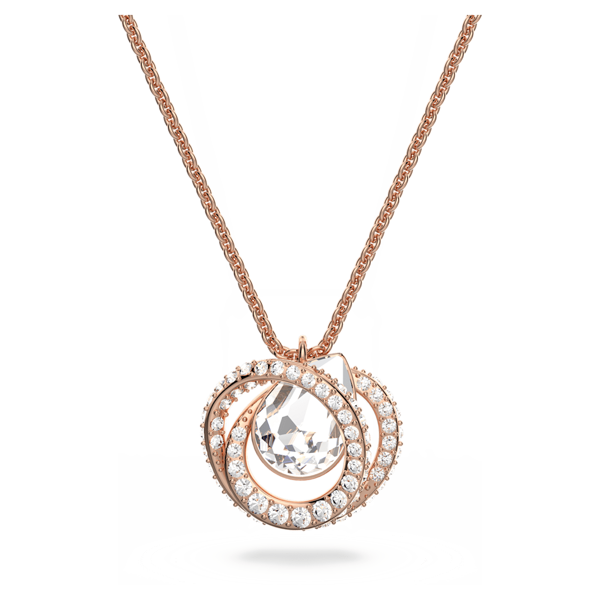 

Swarovski Generation 链坠, 白色, 镀玫瑰金色调