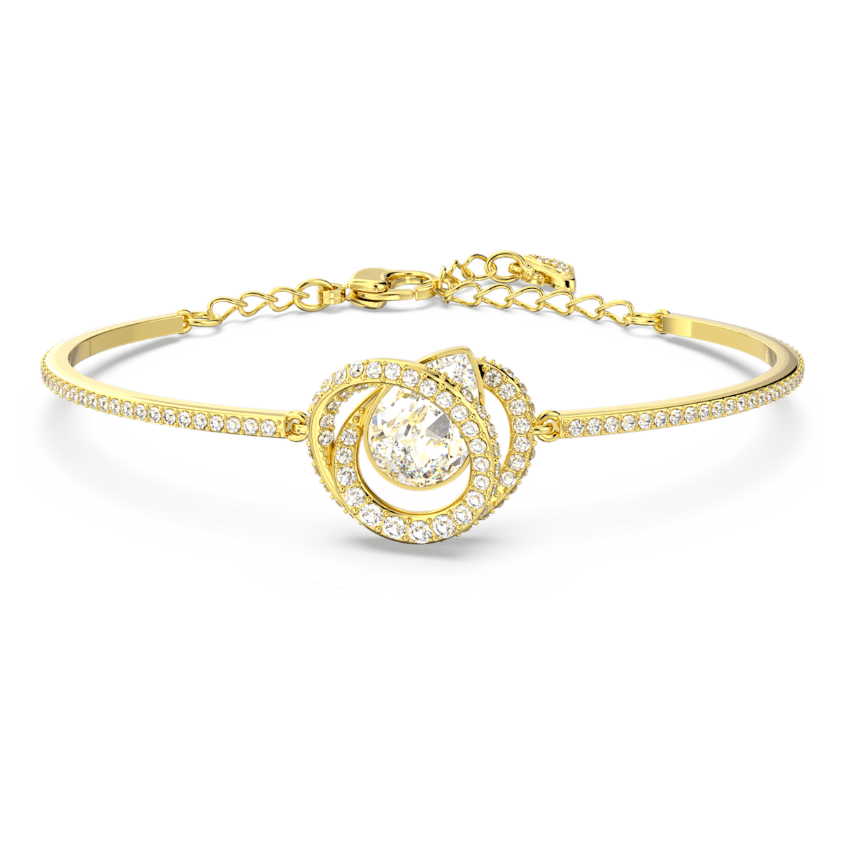 

Swarovski Generation 手镯, 白色, 镀金色调