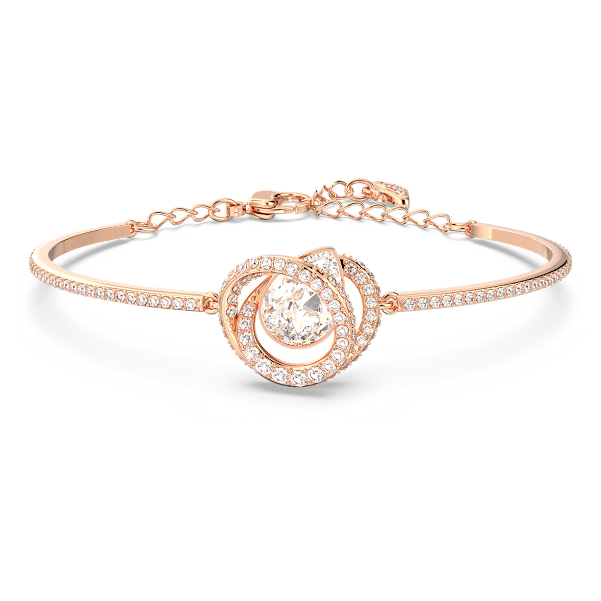 

Swarovski Generation 手镯, 白色, 镀玫瑰金色调