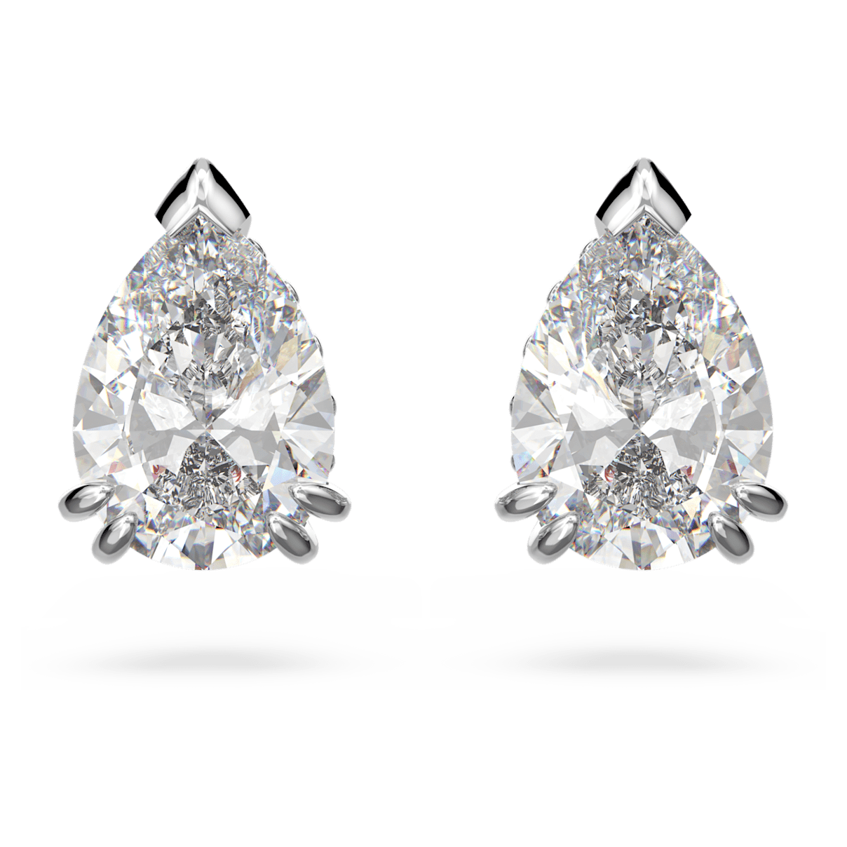 

Swarovski Millenia 耳钉, 梨形切割, 白色, 镀铑