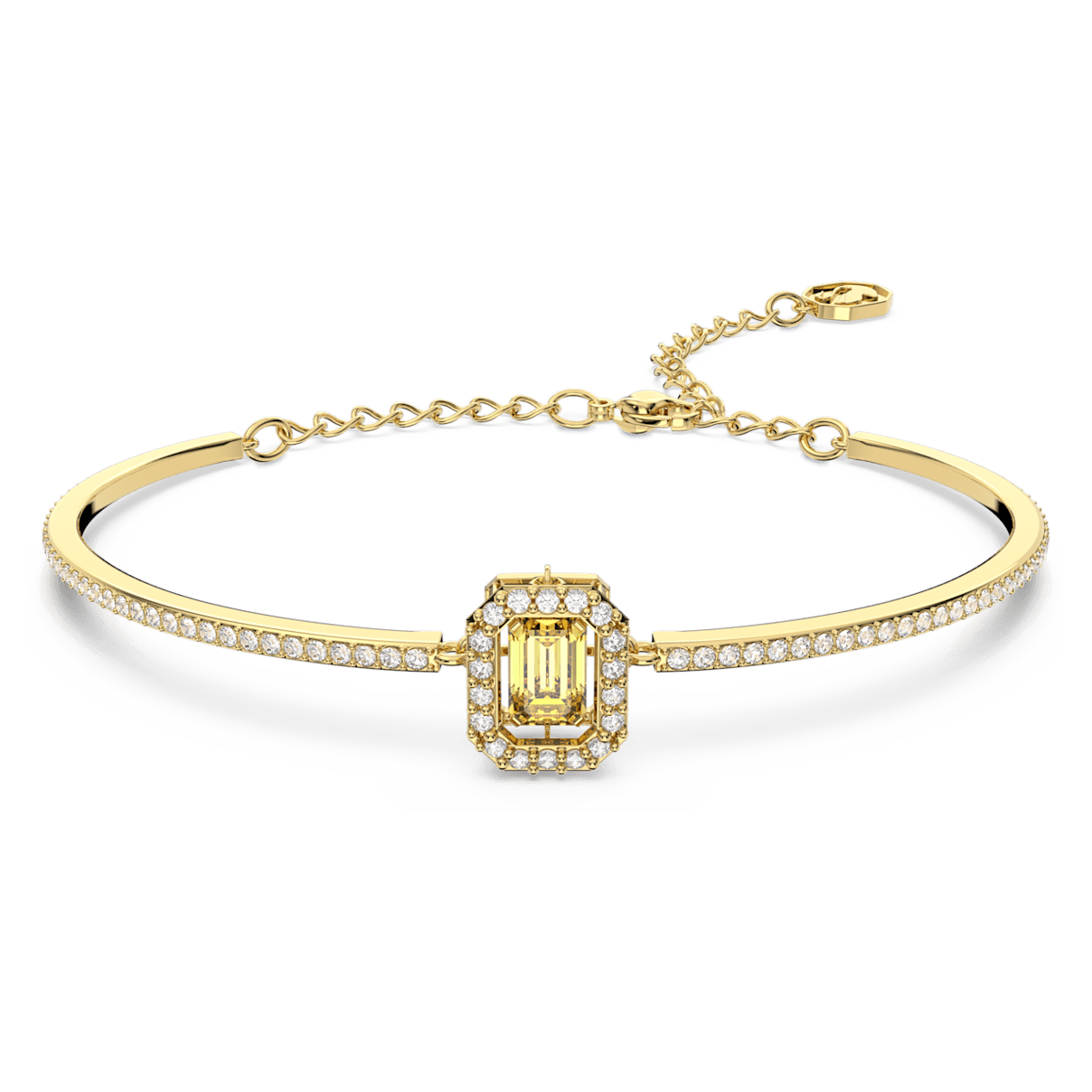 

Swarovski Millenia 手镯, 八角形切割, 密镶, 黄色, 镀金色调