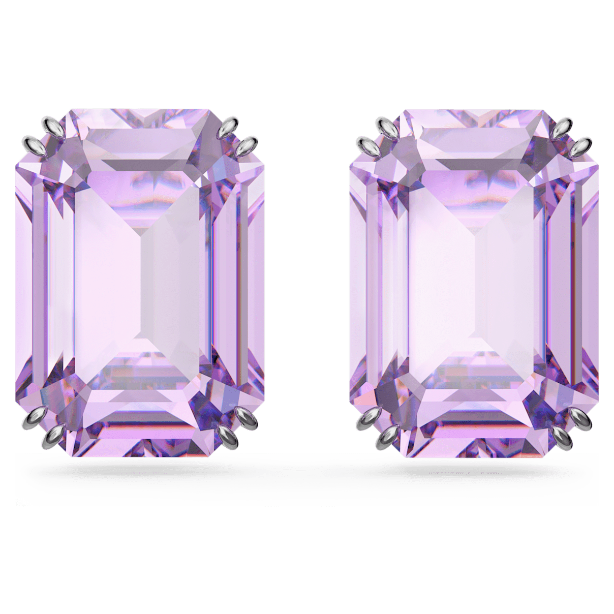 

Swarovski Millenia 耳钉, 八角形切割, 紫色, 镀铑