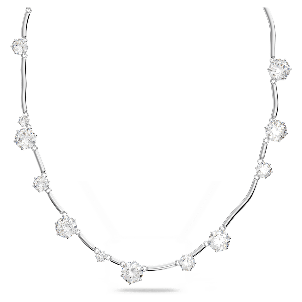 

Swarovski Constella 项链, 混合式圆形切割, 白色, 镀铑