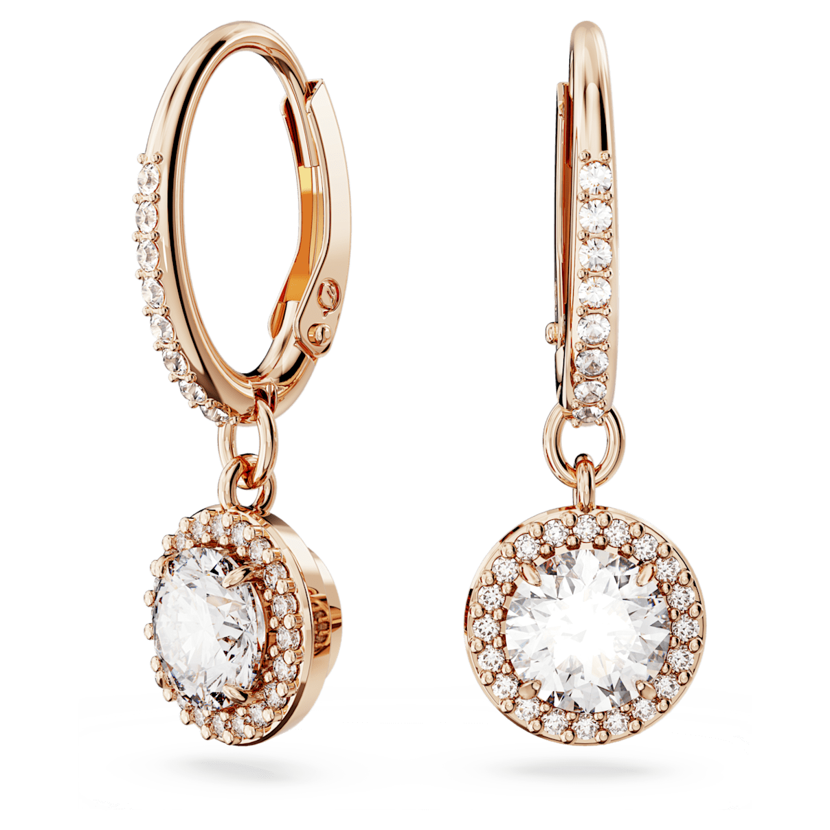 

Swarovski Constella 水滴形耳环, 圆形切割, 密镶, 白色, 镀玫瑰金色调