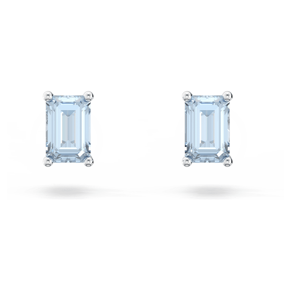 

Swarovski Stilla 耳钉, 八角形切割, 蓝色, 镀铑
