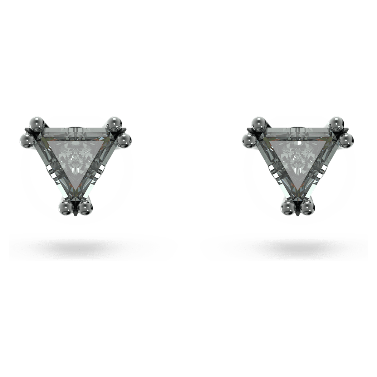 

Swarovski Stilla 耳钉, 三角形切割, 灰色, 镀钌