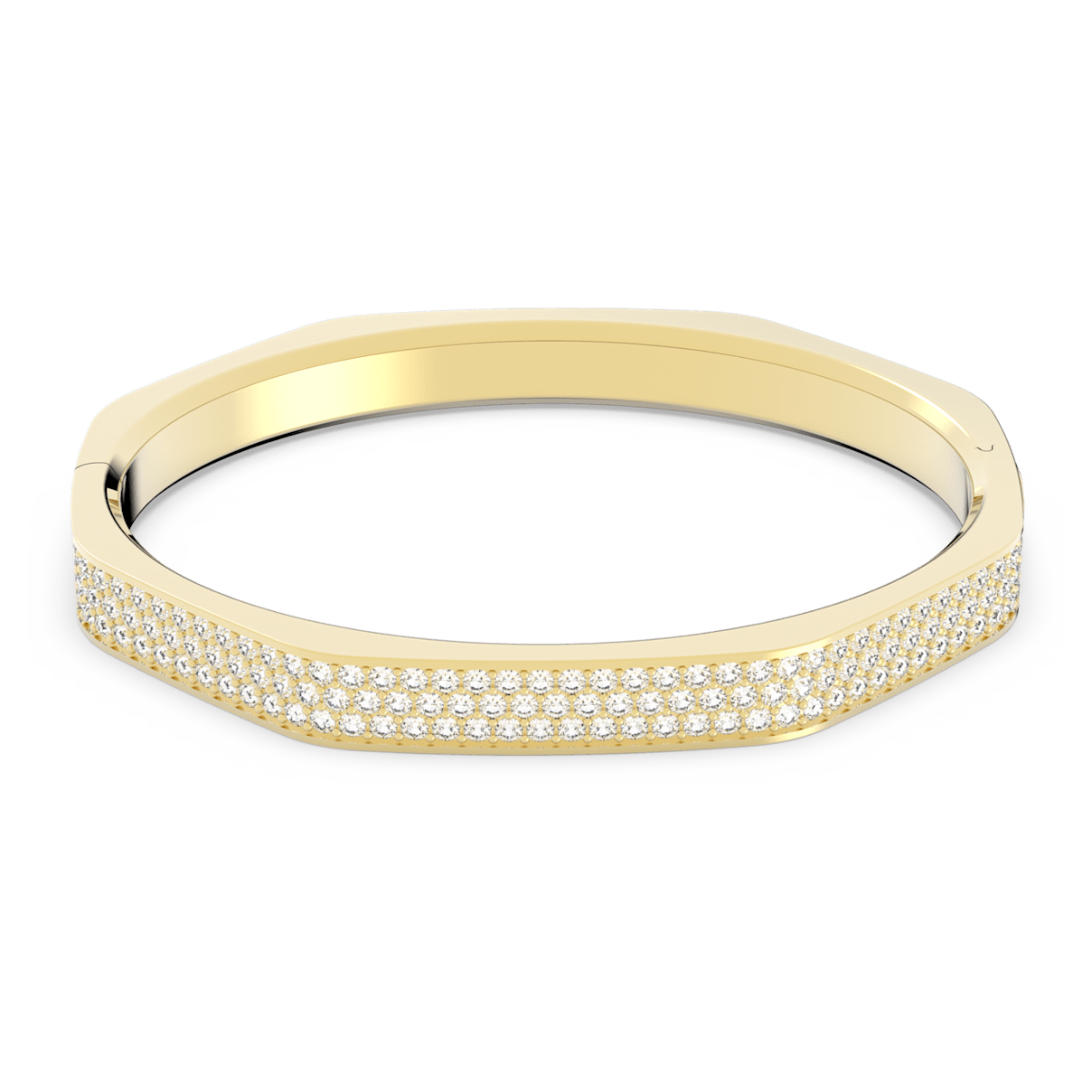 

Swarovski Bransoletka typu bangle Dextera, Kształt ośmiokątny, Biała, Powłoka w odcieniu złota
