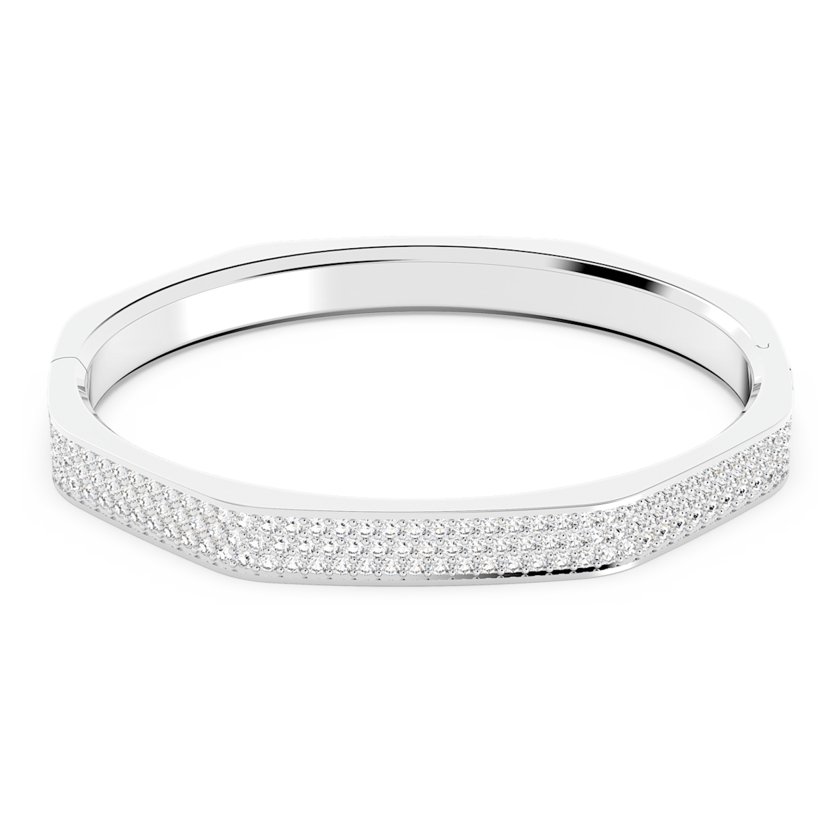 

Swarovski Bransoletka typu bangle Dextera, Kształt ośmiokątny, Biała, Powłoka z rodu