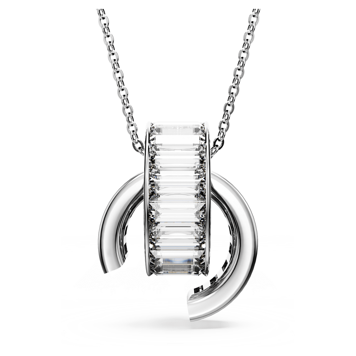 

Swarovski Matrix 链坠, 长方形切割, 白色, 镀铑