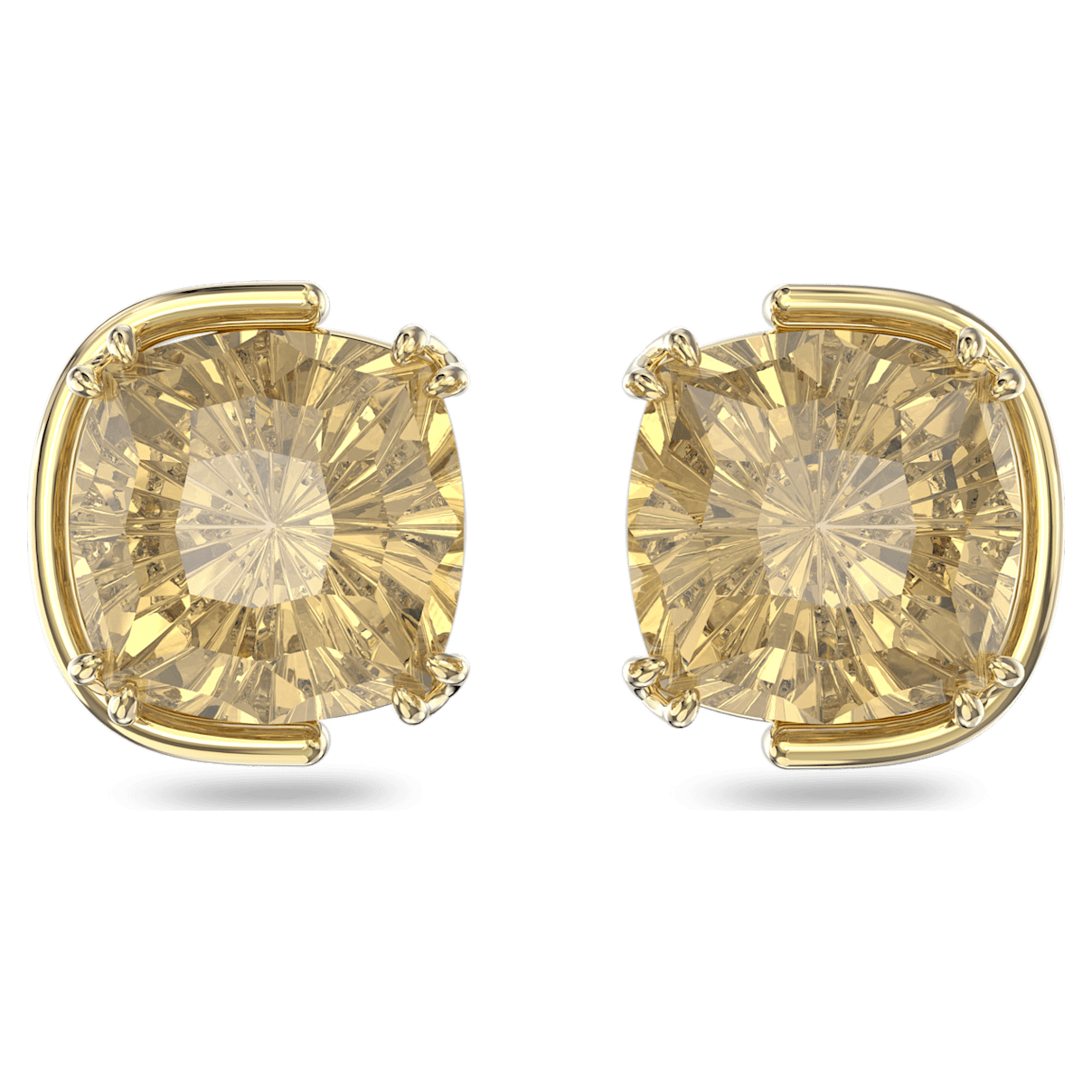 

Swarovski Harmonia 耳钉, 枕形切割, 金色, 镀金色调