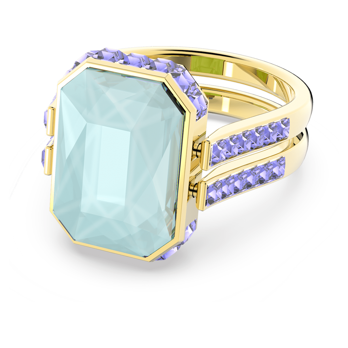

Swarovski Orbita 戒指, 八角形切割, 彩色, 镀金色调