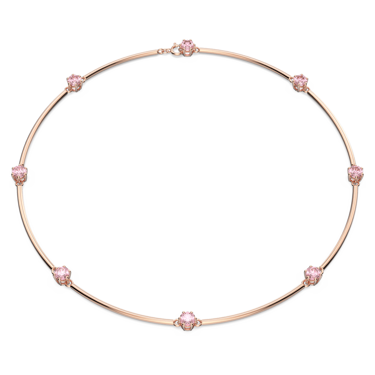 

Swarovski Constella 项链, 圆形切割, 粉红色, 镀玫瑰金色调