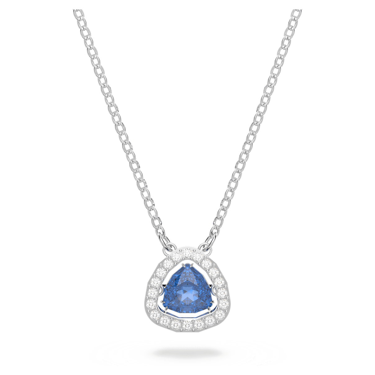 

Swarovski Millenia 项链, 三菱形切割, 蓝色, 镀铑