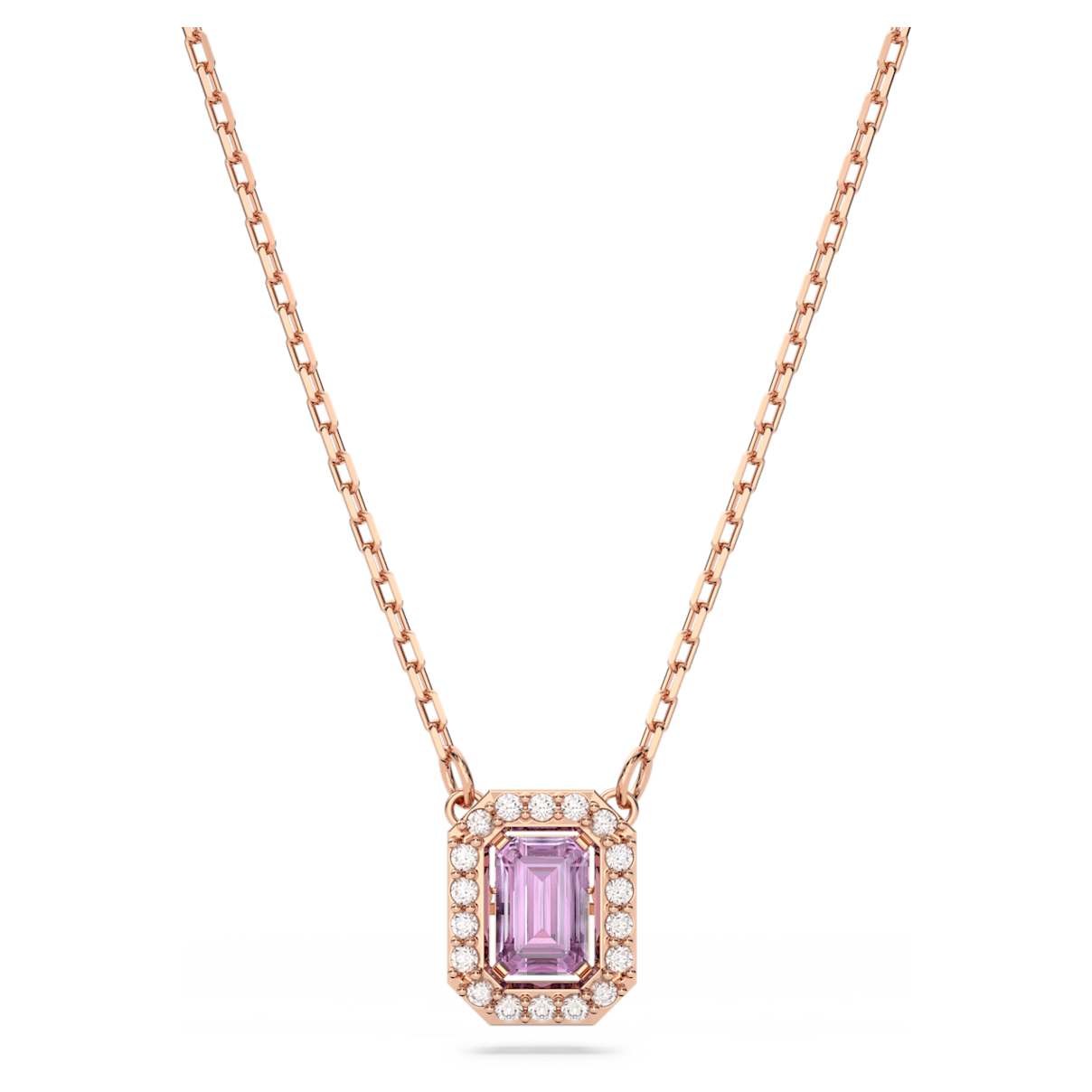 

Swarovski Millenia 项链, 八角形切割, 紫色, 镀玫瑰金色调