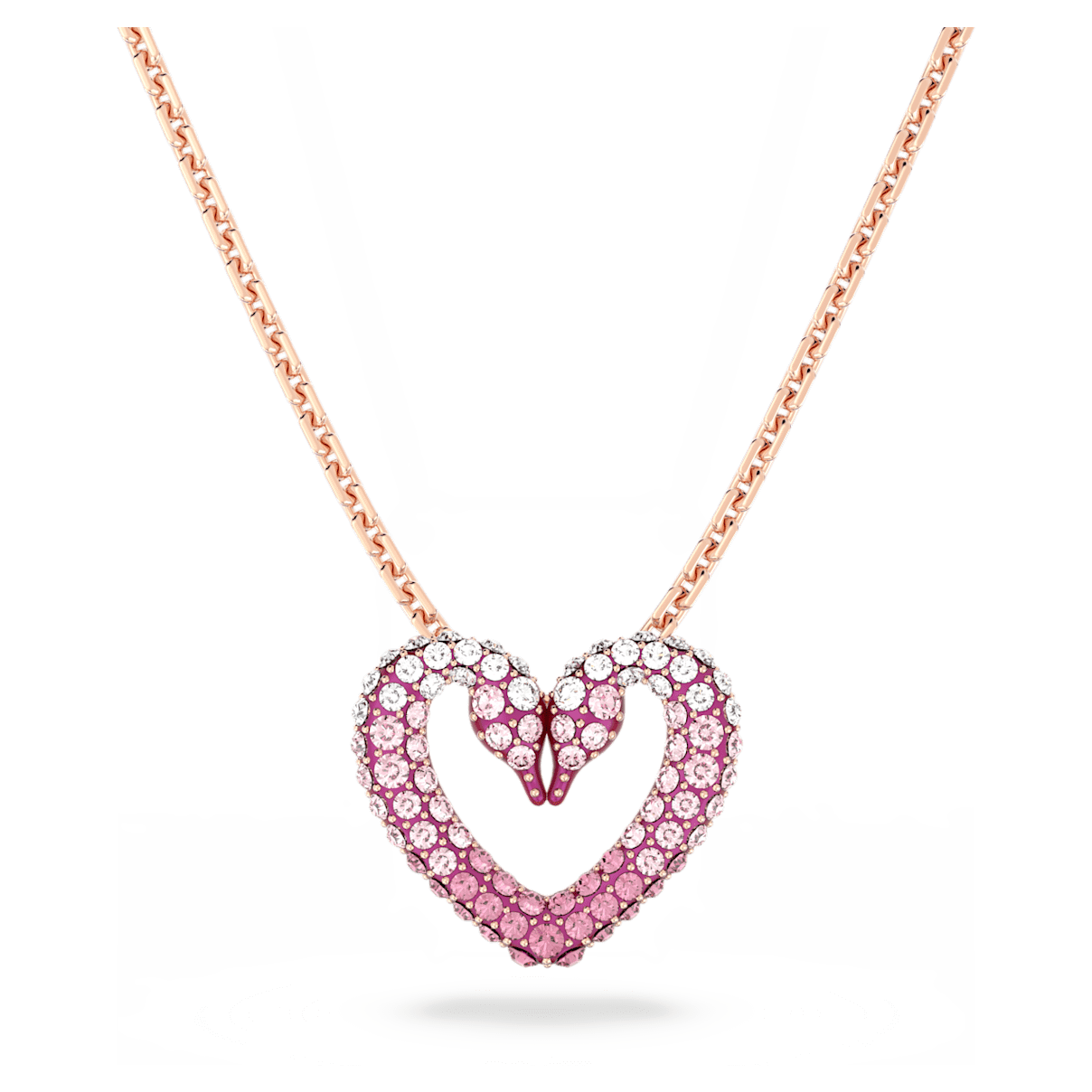 

Swarovski Una 链坠, 心形, 小码, 粉红色, 镀玫瑰金色调