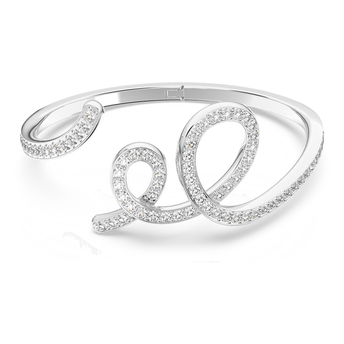 

Swarovski Fluenta 手镯, 重燃水晶, 白色, 镀铑