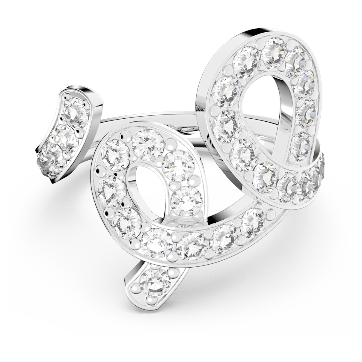 

Swarovski Fluenta 戒指, 重燃水晶, 白色, 镀铑