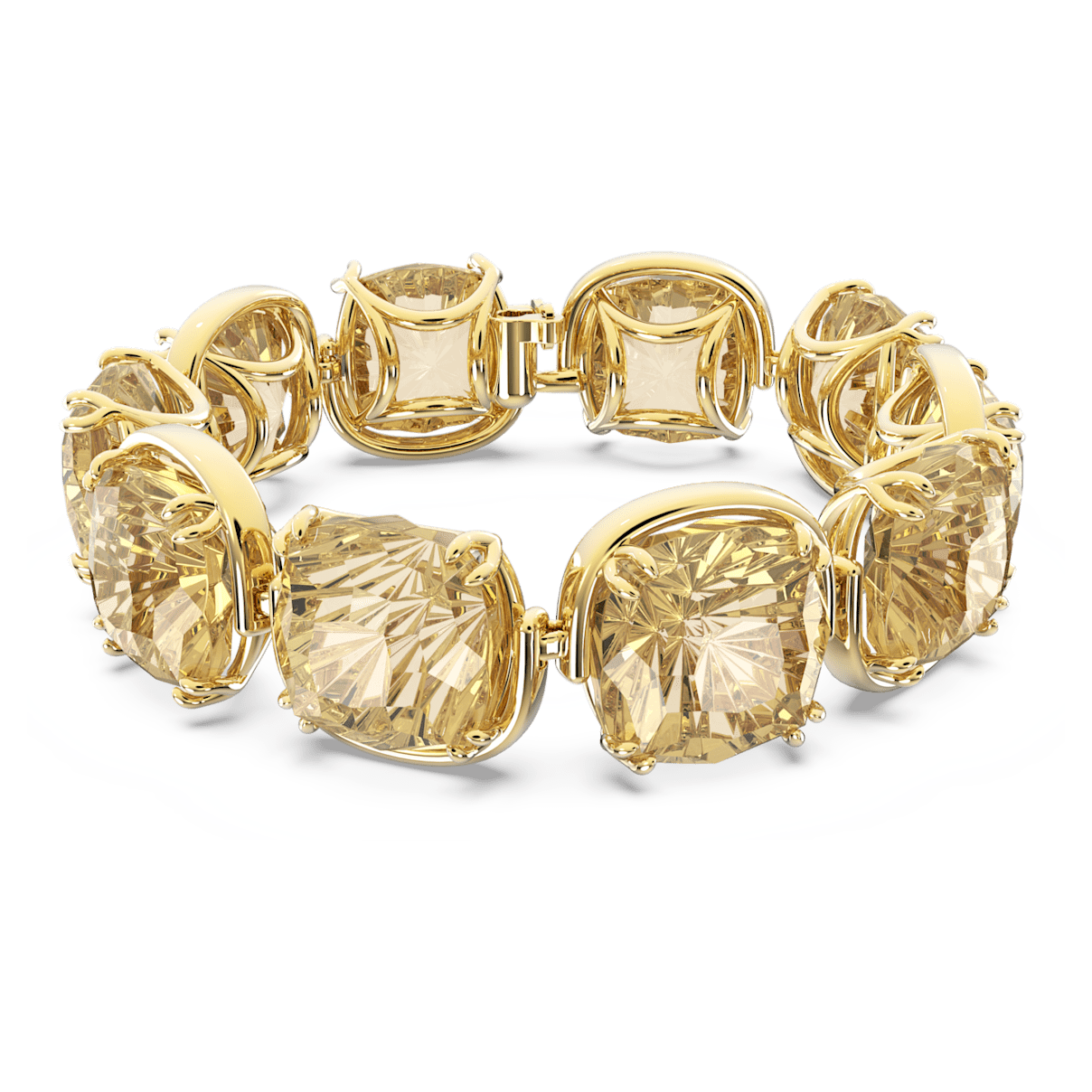 

Swarovski Harmonia 手链, 枕形切割, 金色, 镀金色调