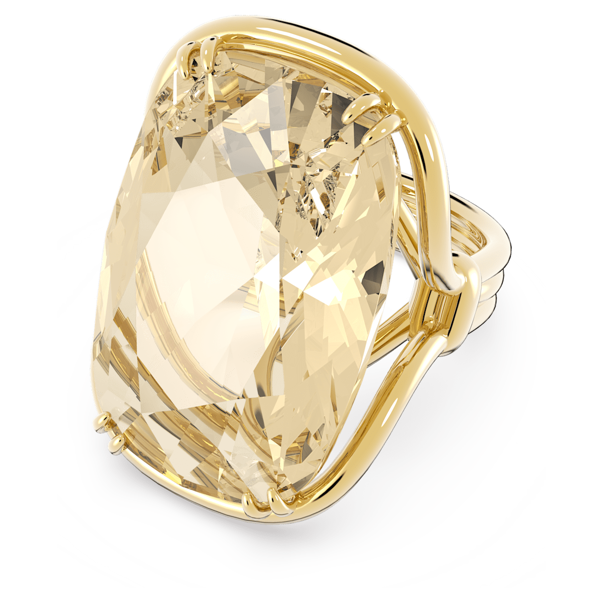 

Swarovski Harmonia 个性戒指, 超大仿水晶, 金色, 镀金色调