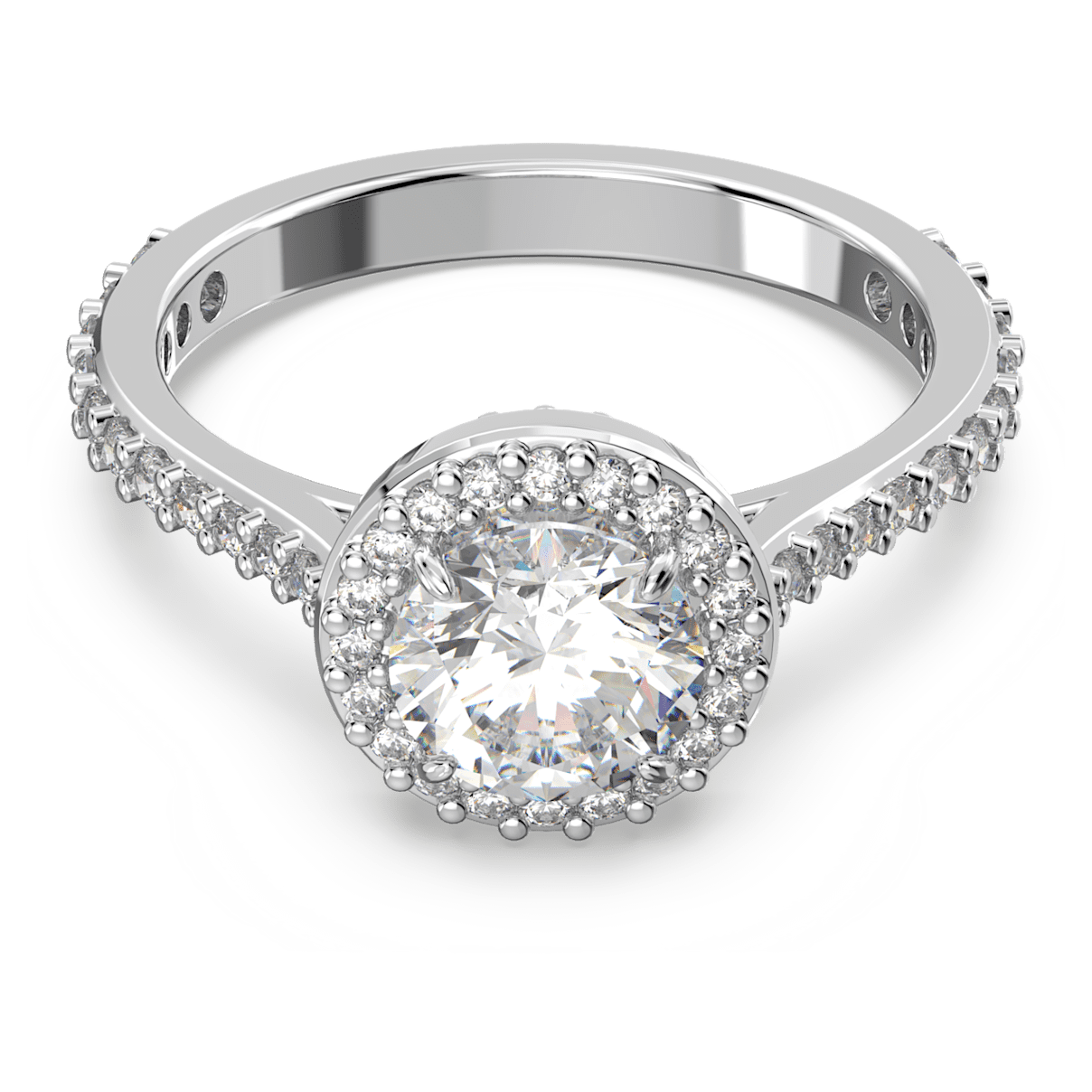 

Swarovski Constella 个性戒指, 圆形切割, 密镶, 白色, 镀铑