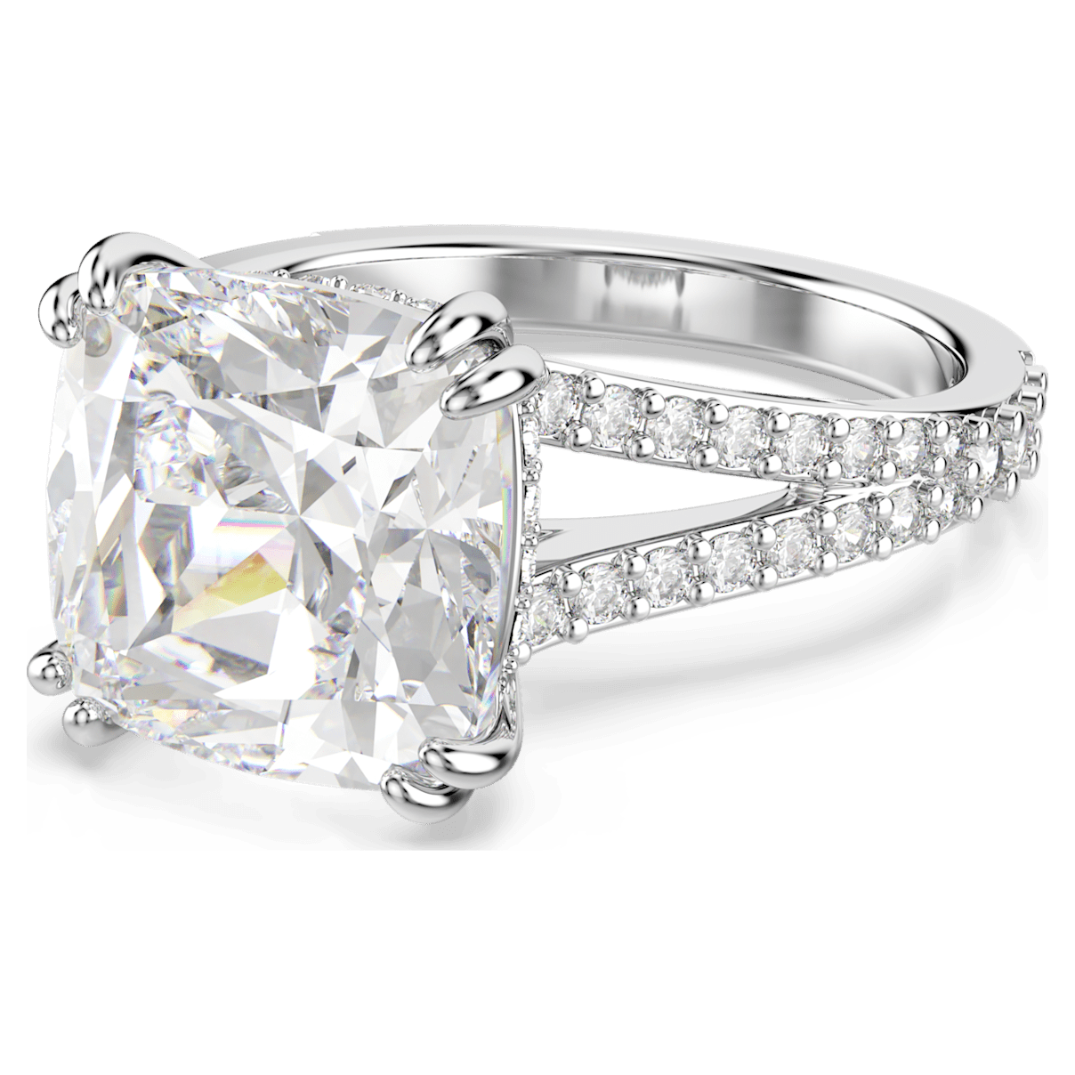 

Swarovski Constella 个性戒指, 方形切割，密镶, 白色, 镀铑