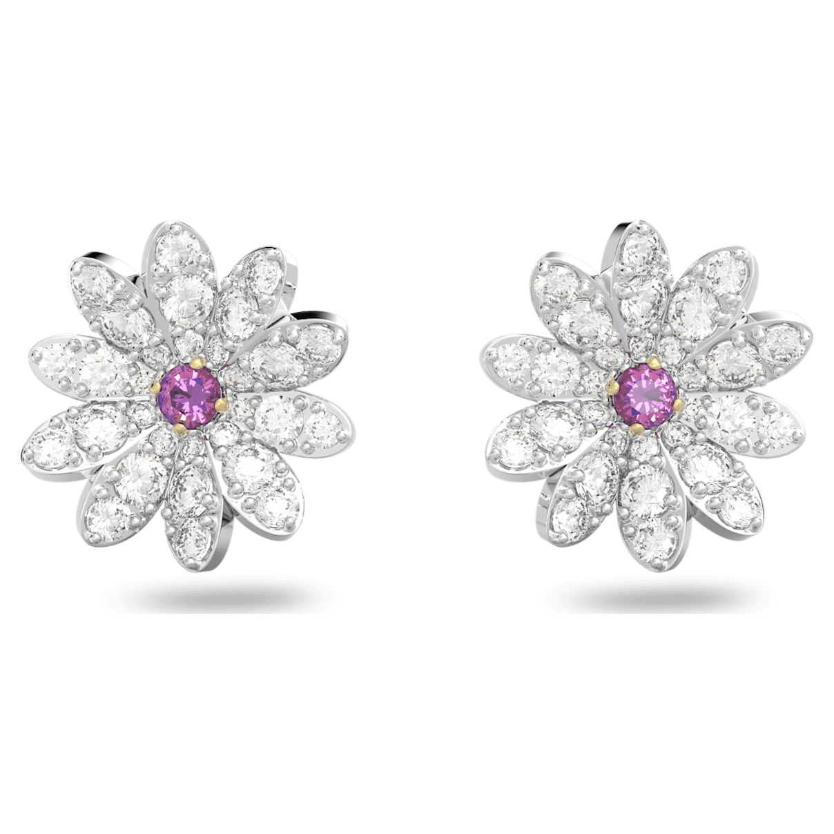 

Swarovski Eternal Flower 耳钉, 花朵, 粉红色, 混合金属润饰