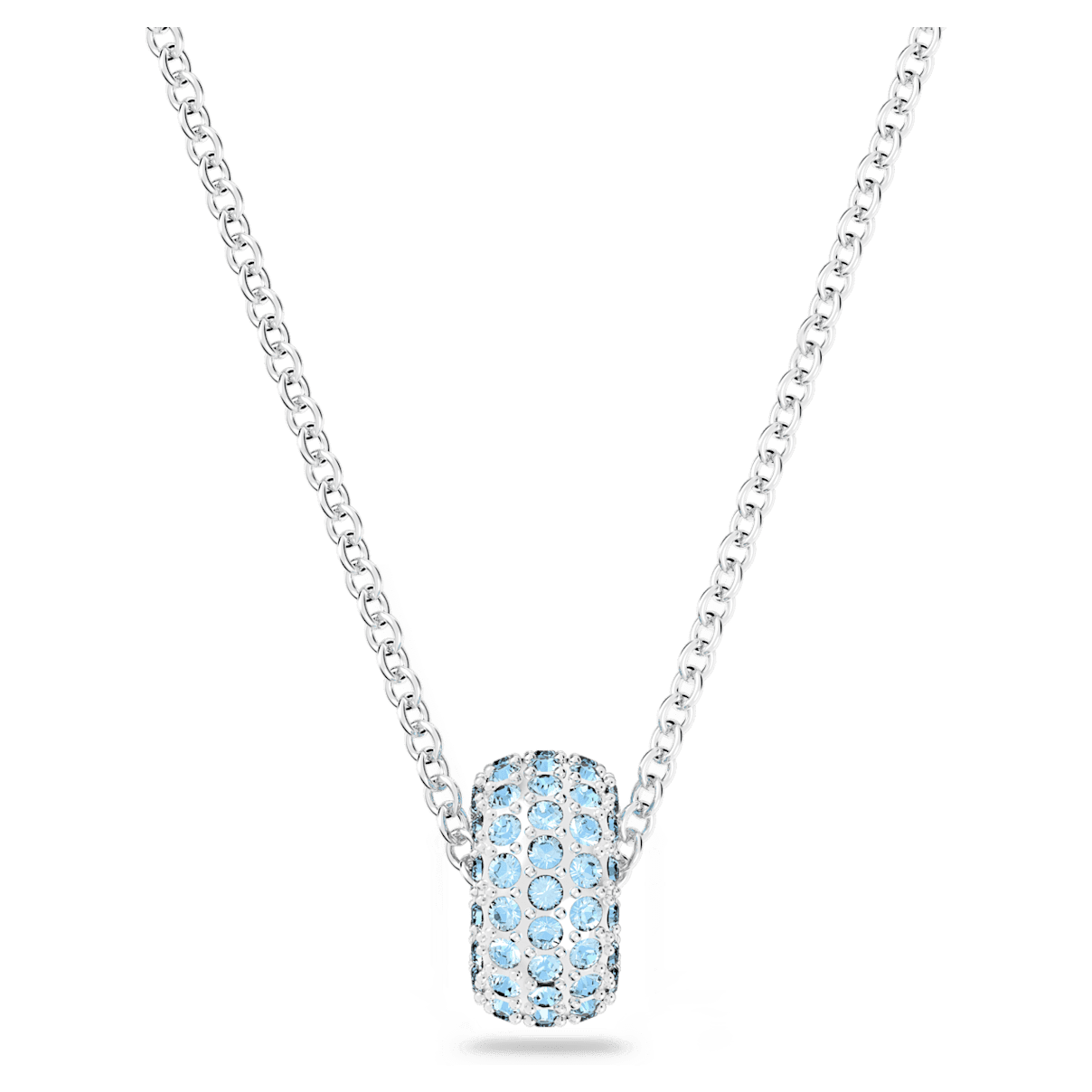 

Swarovski Stone 链坠, 蓝色, 镀铑