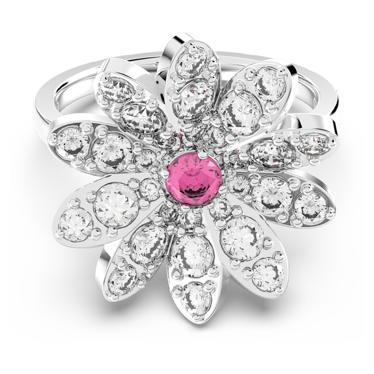 

Swarovski Eternal Flower 戒指, 花朵, 粉红色, 混合金属润饰