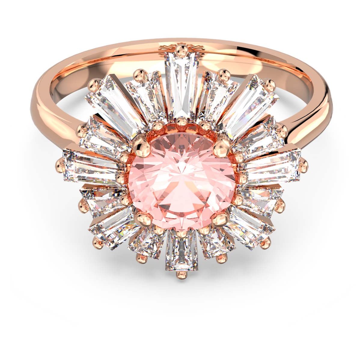 

Swarovski Sunshine ring, Mixed cuts, Sun, Pink, Rose gold-tone plated