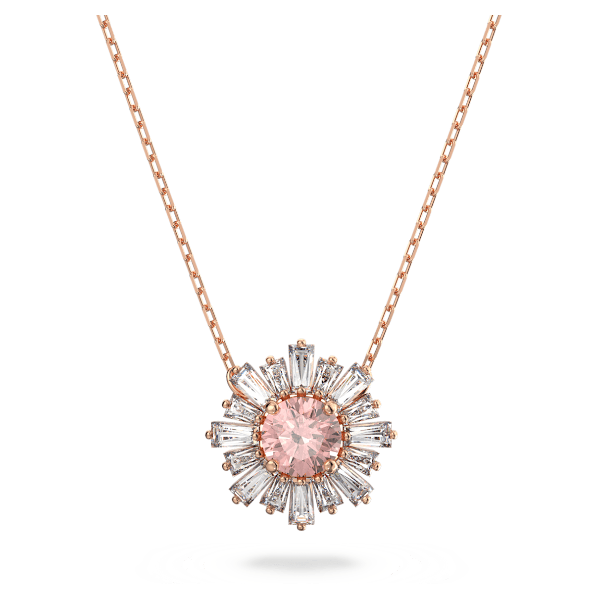 

Swarovski Sunshine 链坠, 混合切割, 太阳, 粉红色, 镀玫瑰金色调