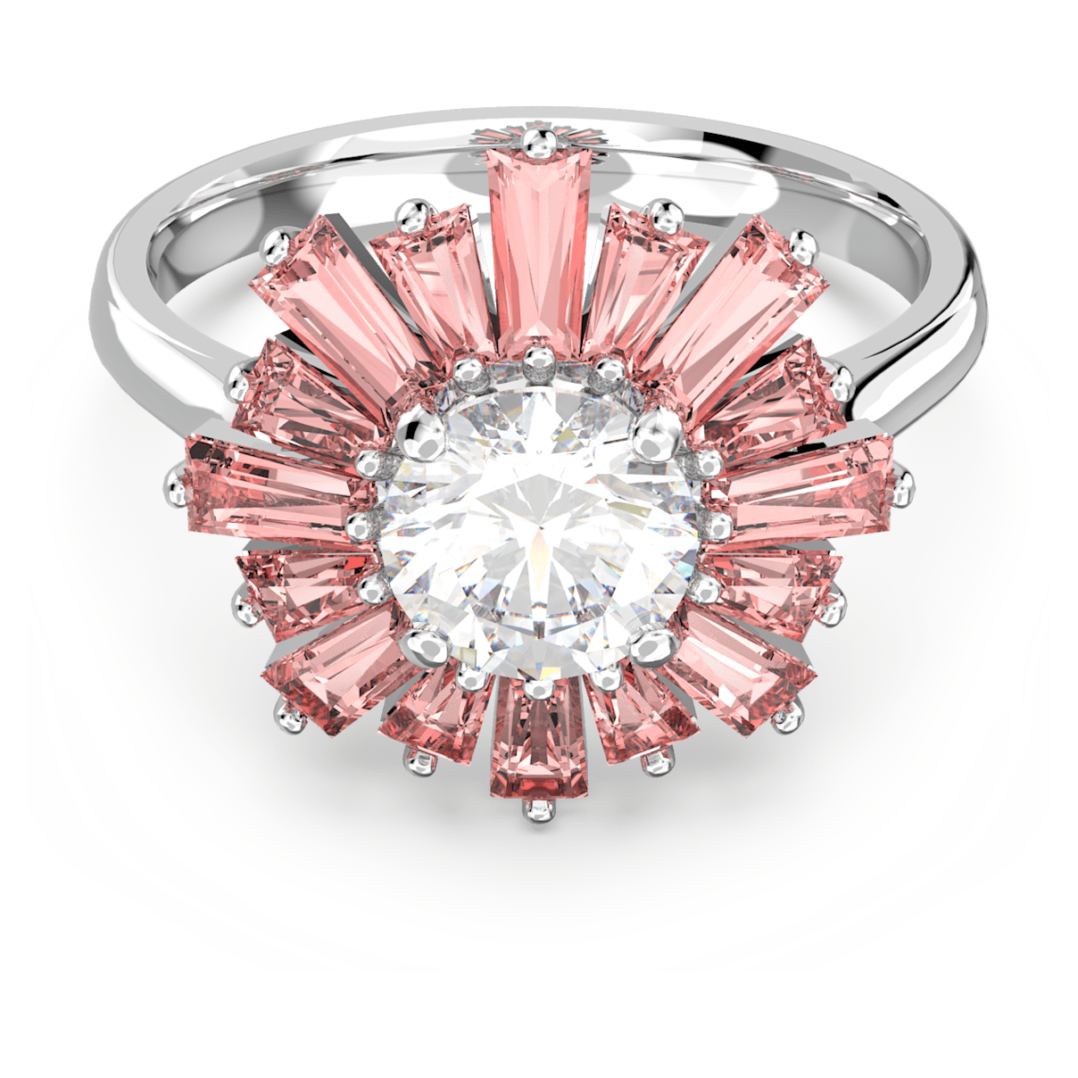 

Swarovski Sunshine 戒指, 混合切割, 太阳, 粉红色, 镀铑