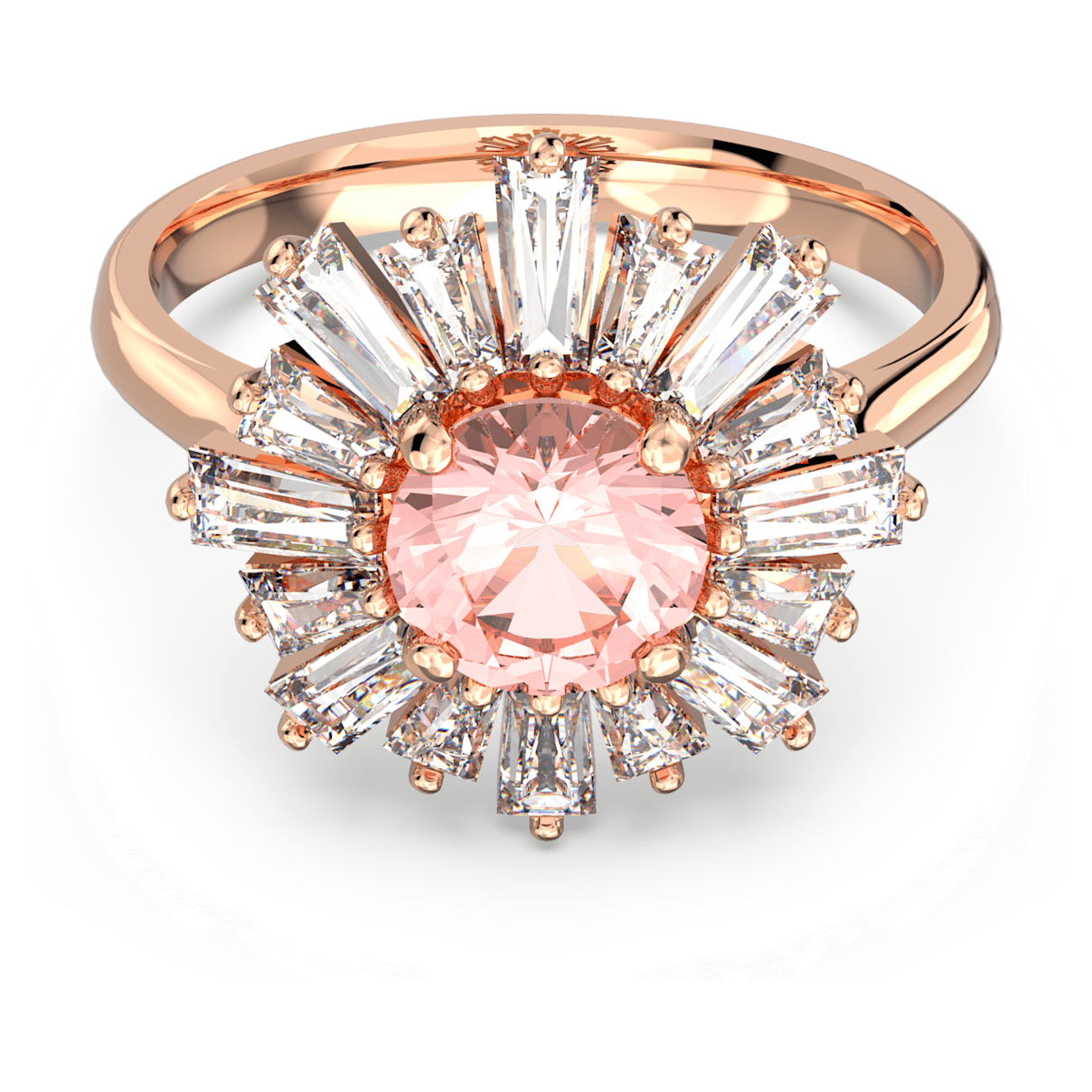 

Swarovski Sunshine ring, Mixed cuts, Sun, Pink, Rose gold-tone plated