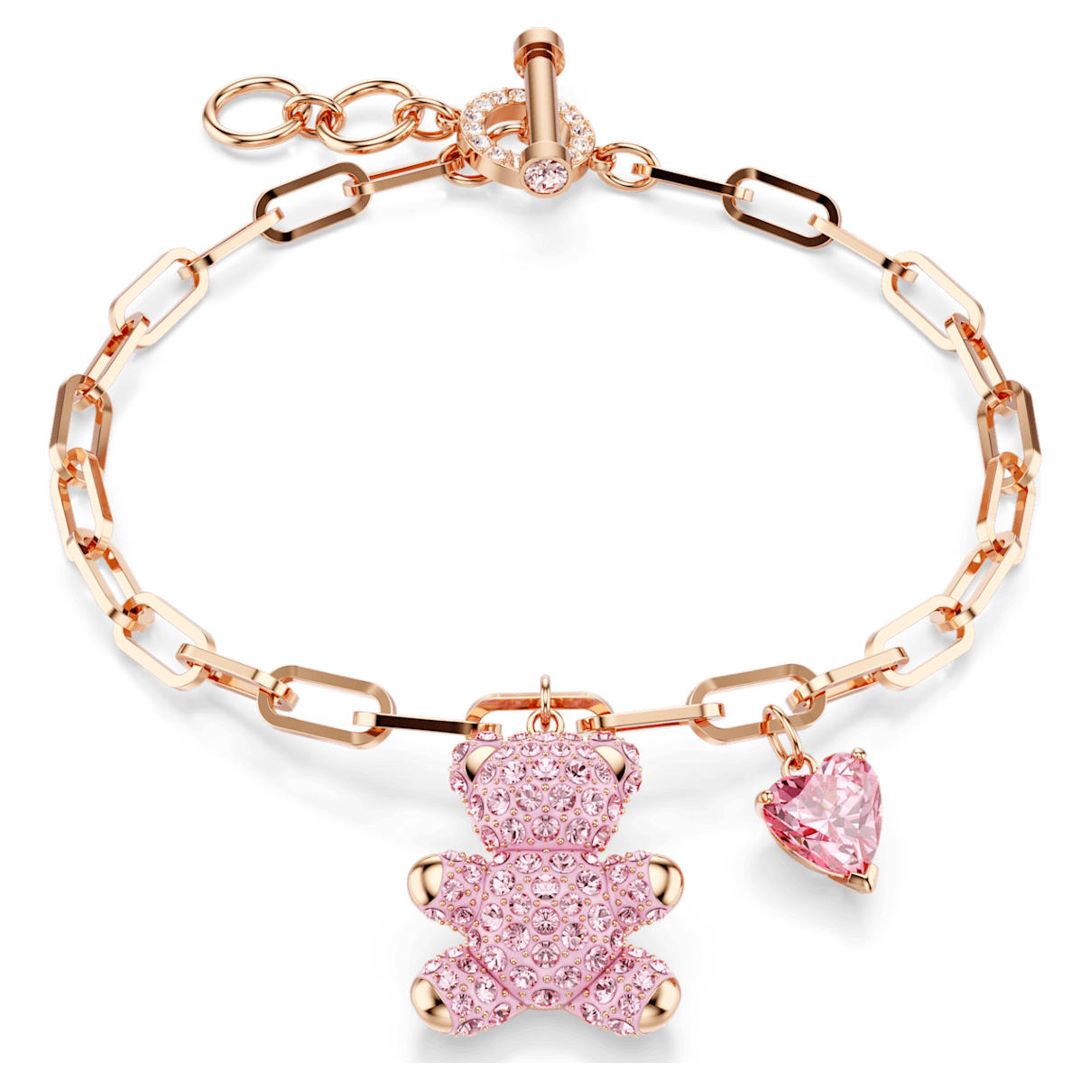 

Swarovski Teddy 手链, 熊, 粉红色, 镀玫瑰金色调